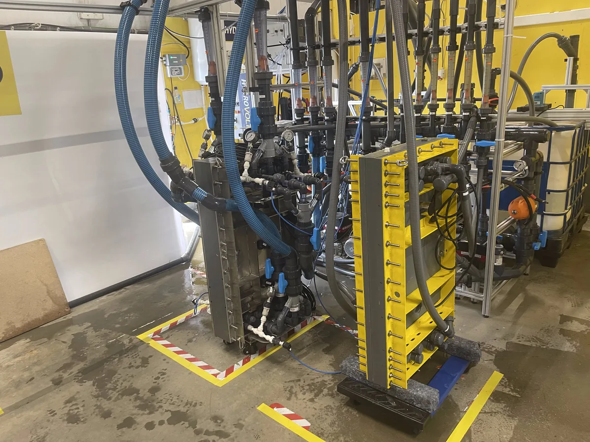 SonixED membrane stack inside Hydrovolta treatment system